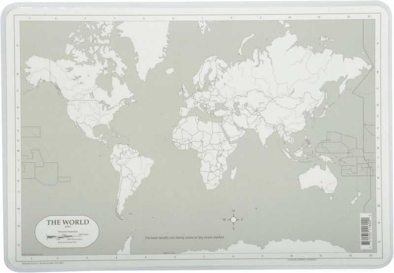 Painless Learning World Map Placemat - Educational and Laminated for Kids - Image 2